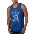 thumbnail image 1 of Wild Bobby Saved By Jesus Fueled By Coffee Inspirational/Christian Men Graphic Tank Top, Royal, 3X-Large, 1 of 5