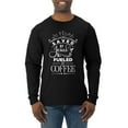 thumbnail image 1 of Wild Bobby Saved By Jesus Fueled By Coffee Inspirational/Christian Men Long Sleeve Shirt, Black, Small, 1 of 5