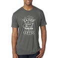 thumbnail image 1 of Wild Bobby Saved By Jesus Fueled By Coffee Inspirational/Christian Men Premium Tri Blend Tee, Dark Heather, Small, 1 of 5