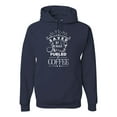 thumbnail image 1 of Wild Bobby Saved By Jesus Fueled By Coffee Inspirational/Christian Unisex Graphic Hoodie Sweatshirt, Navy, XX-Large, 1 of 5