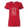 thumbnail image 1 of Wild Bobby Saved By Jesus Fueled By Coffee Inspirational/Christian Women Graphic Tee, Red, Medium, 1 of 5