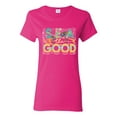thumbnail image 1 of Wild Bobby Sea The Good Surfboard Sun Rise Good Vibes Nature Lover Women Graphic Tee, Fuschia, Large, 1 of 6
