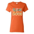 thumbnail image 1 of Wild Bobby Sea The Good Surfboard Sun Rise Good Vibes Nature Lover Women Graphic Tee, Orange, 3X-Large, 1 of 6