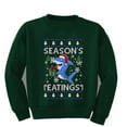 thumbnail image 1 of Wild Bobby Season's Eatings Shark Christmas Sweater | Holiday Unisex Boys Girls Crewneck Graphic Sweatshirt, 1 of 5