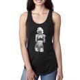 thumbnail image 1 of Wild Bobby, Sexy Tattooed Marilyn Monroe Pop Culture Ladies Racerback Tank Top, Black, Small, 1 of 3