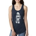 thumbnail image 1 of Sexy Tattooed Marilyn Monroe Pop Culture Ladies Racerback Tank Top, Navy, X-Large, 1 of 3