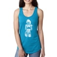 thumbnail image 1 of Sexy Tattooed Marilyn Monroe Pop Culture Ladies Racerback Tank Top, Turquoise, Large, 1 of 3
