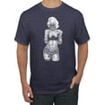 thumbnail image 1 of Sexy Tattooed Marilyn Monroe Pop Culture Men's Graphic T-Shirt, Vintage Heather Navy, Large, 1 of 3