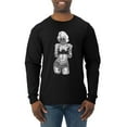 thumbnail image 1 of Wild Bobby, Sexy Tattooed Marilyn Monroe Pop Culture Mens Long Sleeve Shirt, Black, Small, 1 of 3