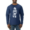 thumbnail image 1 of Sexy Tattooed Marilyn Monroe Pop Culture Mens Long Sleeve Shirt, Navy, X-Large, 1 of 3