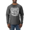 thumbnail image 1 of Wild Bobby, Shake Rattle And Roll Vintage Hot Rods Pop Culture Mens Long Sleeve Shirt, Heather Black, Large, 1 of 3