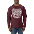 thumbnail image 1 of Wild Bobby, Shake Rattle And Roll Vintage Hot Rods Pop Culture Mens Long Sleeve Shirt, Maroon, Large, 1 of 3