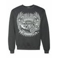 thumbnail image 1 of Wild Bobby, Shake Rattle And Roll Vintage Hot Rods Pop Culture Unisex Crewneck Graphic Sweatshirt, Heather Black, X-Large, 1 of 3