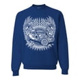 thumbnail image 1 of Wild Bobby, Shake Rattle And Roll Vintage Hot Rods Pop Culture Unisex Crewneck Graphic Sweatshirt, Royal, 3XL, 1 of 3