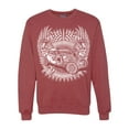 thumbnail image 1 of Wild Bobby, Shake Rattle And Roll Vintage Hot Rods Pop Culture Unisex Crewneck Graphic Sweatshirt, Vintage Heather Red, 3XL, 1 of 3