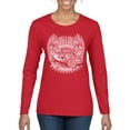 thumbnail image 1 of Wild Bobby, Shake Rattle And Roll Vintage Hot Rods Pop Culture Womens Graphic Long Sleeve T-Shirt, Red, 2XL, 1 of 3