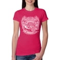 thumbnail image 1 of Wild Bobby, Shake Rattle And Roll Vintage Hot Rods Pop Culture Womens Slim Fit Junior Tee, Raspberry, X-Large, 1 of 3