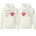 thumbnail image 1 of Wild Bobby, She Is My Better Half He Is My Better Half Cupid His and Hers Matching Couples Hoodies, White, Mens S-Womens M, 1 of 3