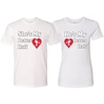 thumbnail image 1 of Wild Bobby, She Is My Better Half He Is My Better Half Cupid His and Hers Matching Couples T shirts, White, Mens S-Womens S, 1 of 3