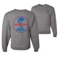 thumbnail image 1 of Wild Bobby, Shelby Cobra USA Logo Emblem Powered by Ford Motors, Cars and Trucks, Front and Back Unisex Crewneck Graphic Sweatshirt, Heather Grey, 4X-Large, 1 of 4