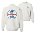 thumbnail image 1 of Wild Bobby, Shelby Cobra USA Logo Emblem Powered by Ford Motors, Cars and Trucks, Front and Back Unisex Crewneck Graphic Sweatshirt, White, Large, 1 of 4