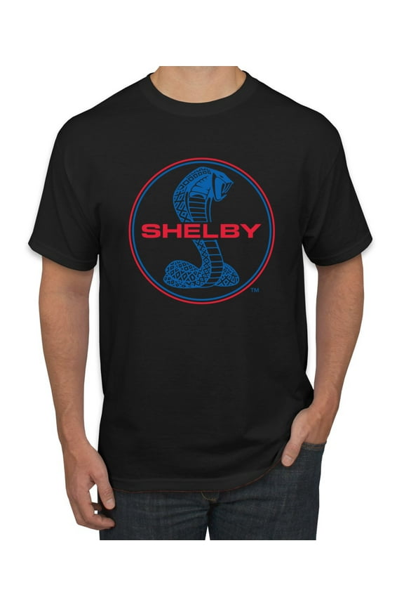 , Shelby Cobra USA Logo Emblem Powered by Ford Motors, Cars and Trucks, Men Graphic Tee, Black, Small
