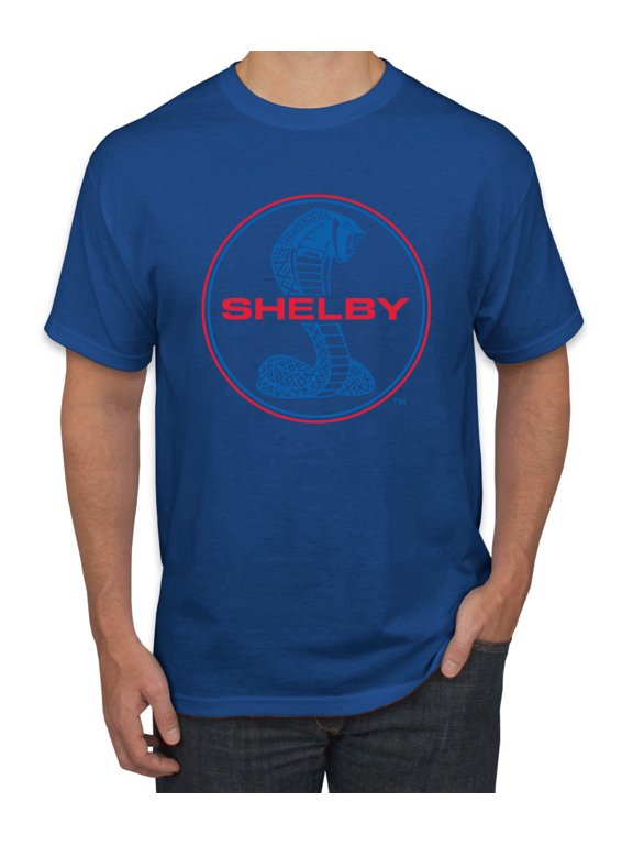 , Shelby Cobra USA Logo Emblem Powered by Ford Motors, Cars and Trucks, Men Graphic Tee, Royal, Medium