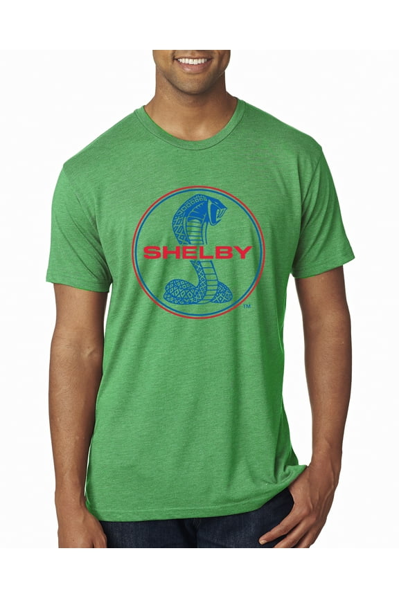 , Shelby Cobra USA Logo Emblem Powered by Ford Motors, Cars and Trucks, Men Premium Tri Blend Tee, Envy, Small