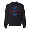 thumbnail image 1 of Wild Bobby, Shelby Cobra USA Logo Emblem Powered by Ford Motors, Cars and Trucks, Unisex Crewneck Graphic Sweatshirt, Black, Small, 1 of 4