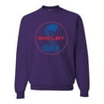 thumbnail image 1 of Wild Bobby, Shelby Cobra USA Logo Emblem Powered by Ford Motors, Cars and Trucks, Unisex Crewneck Graphic Sweatshirt, Purple, Large, 1 of 4
