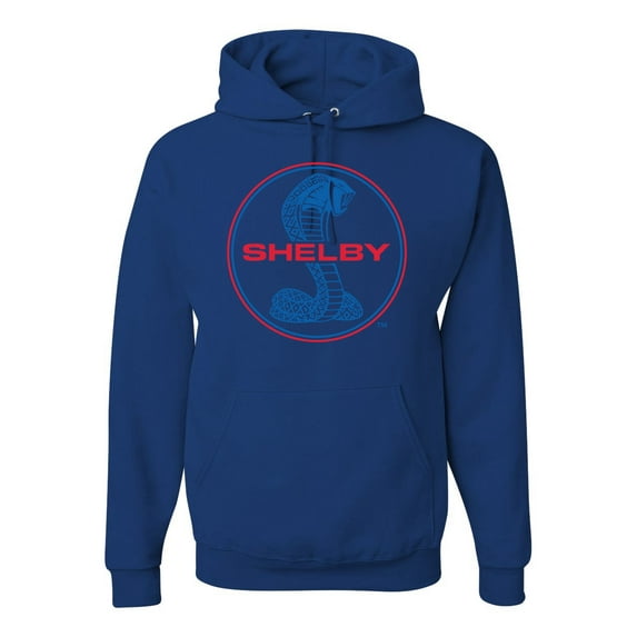 Wild Bobby, Shelby Cobra USA Logo Emblem Powered by Ford Motors, Cars and Trucks, Unisex Graphic Hoodie Sweatshirt, Royal, XX-Large