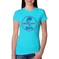 thumbnail image 1 of Wild Bobby, Shelby Cobra USA Logo Emblem Powered by Ford Motors, Cars and Trucks, Women Slim Fit Junior Tee, Tahiti Blue, Small, 1 of 4