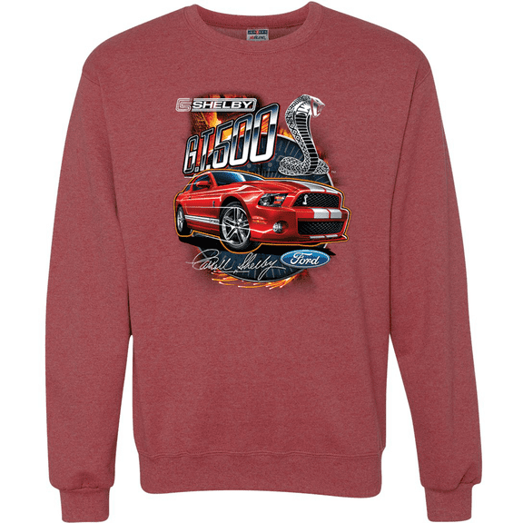 Wild Bobby, Shelby G.T. 500 Cobra Red Speedster Ford Motors Classic Cars and Trucks Crewneck Graphic Sweatshirt
