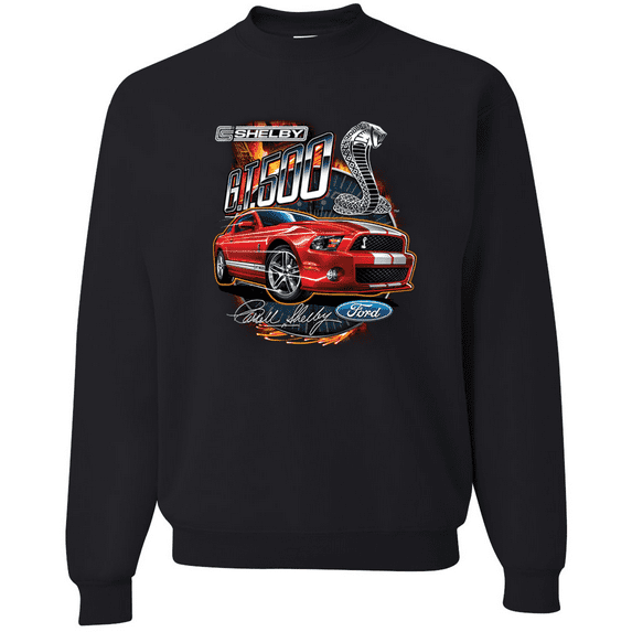 Wild Bobby, Shelby G.T. 500 Cobra Red Speedster Ford Motors Classic Cars and Trucks Crewneck Graphic Sweatshirt