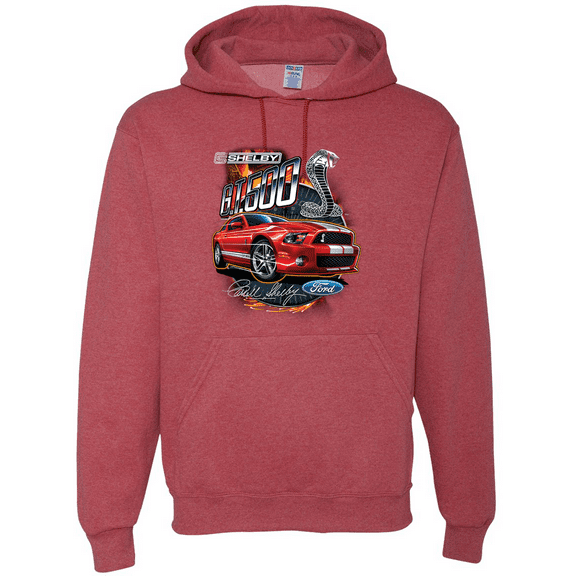 Wild Bobby, Shelby G.T. 500 Cobra Red Speedster Ford Motors Classic Cars and Trucks Graphic Hoodie Sweatshirt