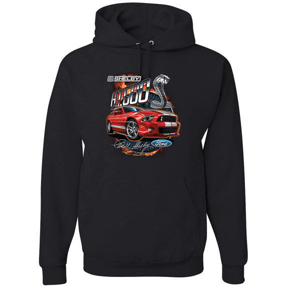 Wild Bobby, Shelby G.T. 500 Cobra Red Speedster Ford Motors Classic Cars and Trucks Graphic Hoodie Sweatshirt