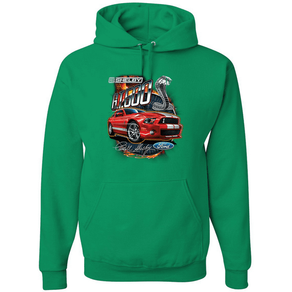 Wild Bobby, Shelby G.T. 500 Cobra Red Speedster Ford Motors Classic Cars and Trucks Graphic Hoodie Sweatshirt