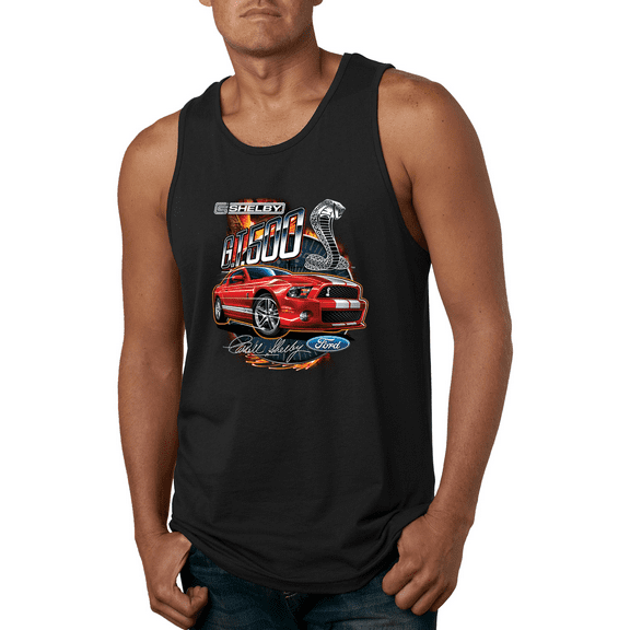 Wild Bobby, Shelby G.T. 500 Cobra Red Speedster Ford Motors Classic Cars and Trucks Graphic Tank Top
