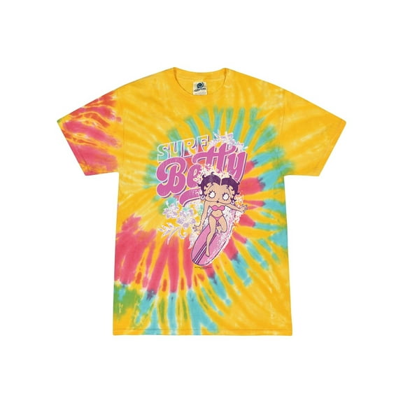 Wild Bobby Shore Surfer Betty Boop Betty Boop Tie-Dye T-Shirt, Aurora, Small