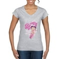 thumbnail image 1 of Wild Bobby Shore Surfer Betty Boop Betty Boop Women’s Standard V-Neck Tee, Heather Grey, Large, 1 of 5