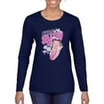 thumbnail image 1 of Wild Bobby Shore Surfer Betty Boop Betty Boop Womens Long Sleeve T-Shirt, Navy, Small, 1 of 5