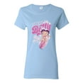thumbnail image 1 of Wild Bobby Shore Surfer Betty Boop Betty Boop Womens T-Shirt, Light Blue, Small, 1 of 5