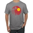 thumbnail image 1 of Wild Bobby, Silhouette Red Moon, Streetwear, Men Graphic Tees, Heather Grey, 2XL, 1 of 3