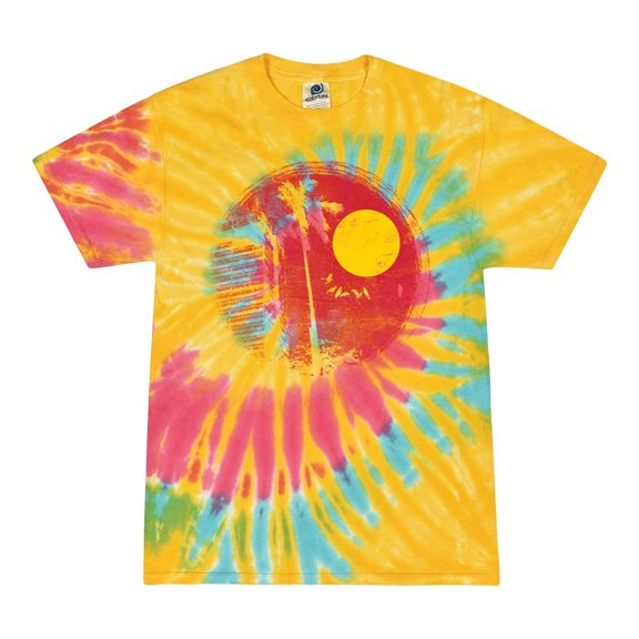 Wild Bobby, Silhouette Red Moon, Streetwear, Tie-Dye Tees, Aurora, Medium