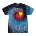 thumbnail image 1 of Wild Bobby, Silhouette Red Moon, Streetwear, Tie-Dye Tees, Evening Sky, Small, 1 of 3