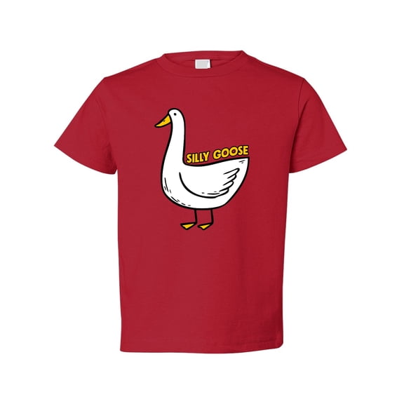 Wild Bobby Silly Goose Funny Joke Toddler Crew Graphic T-Shirt