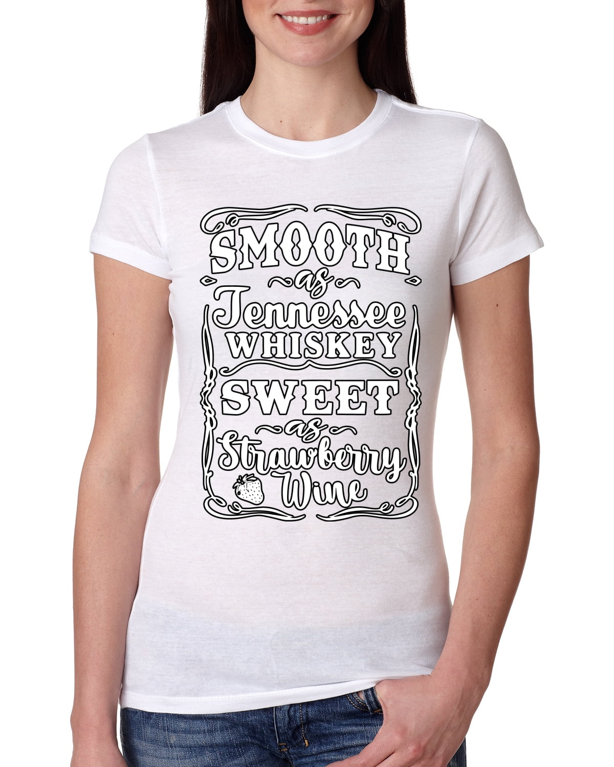 Wild Bobby Smooth As Tennessee Whiskey Women Slim Fit Junior Tee ...