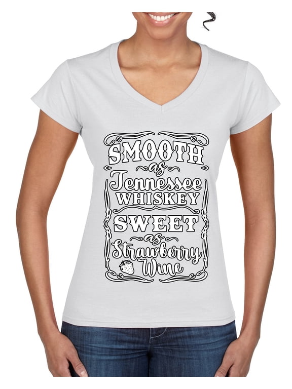 Smooth As Tennessee Whiskey Women Standard V-Neck Tee