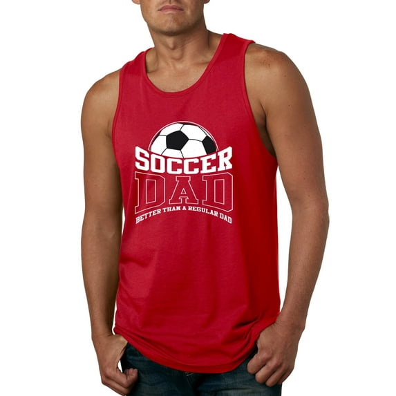 Wild Bobby, Soccer Dad Better Than a Regular Dad Father's Day Mens Tank Top, Red, X-Large