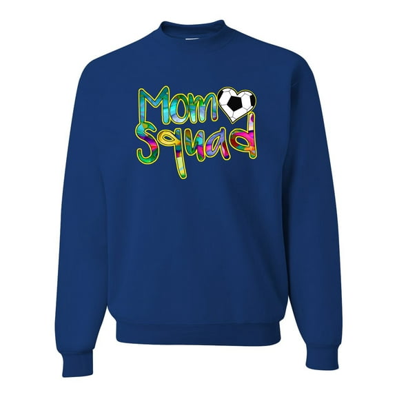 Wild Bobby, Soccer Mom Squad, Sports, Unisex Crewneck Graphic Sweatshirt, Royal, Small